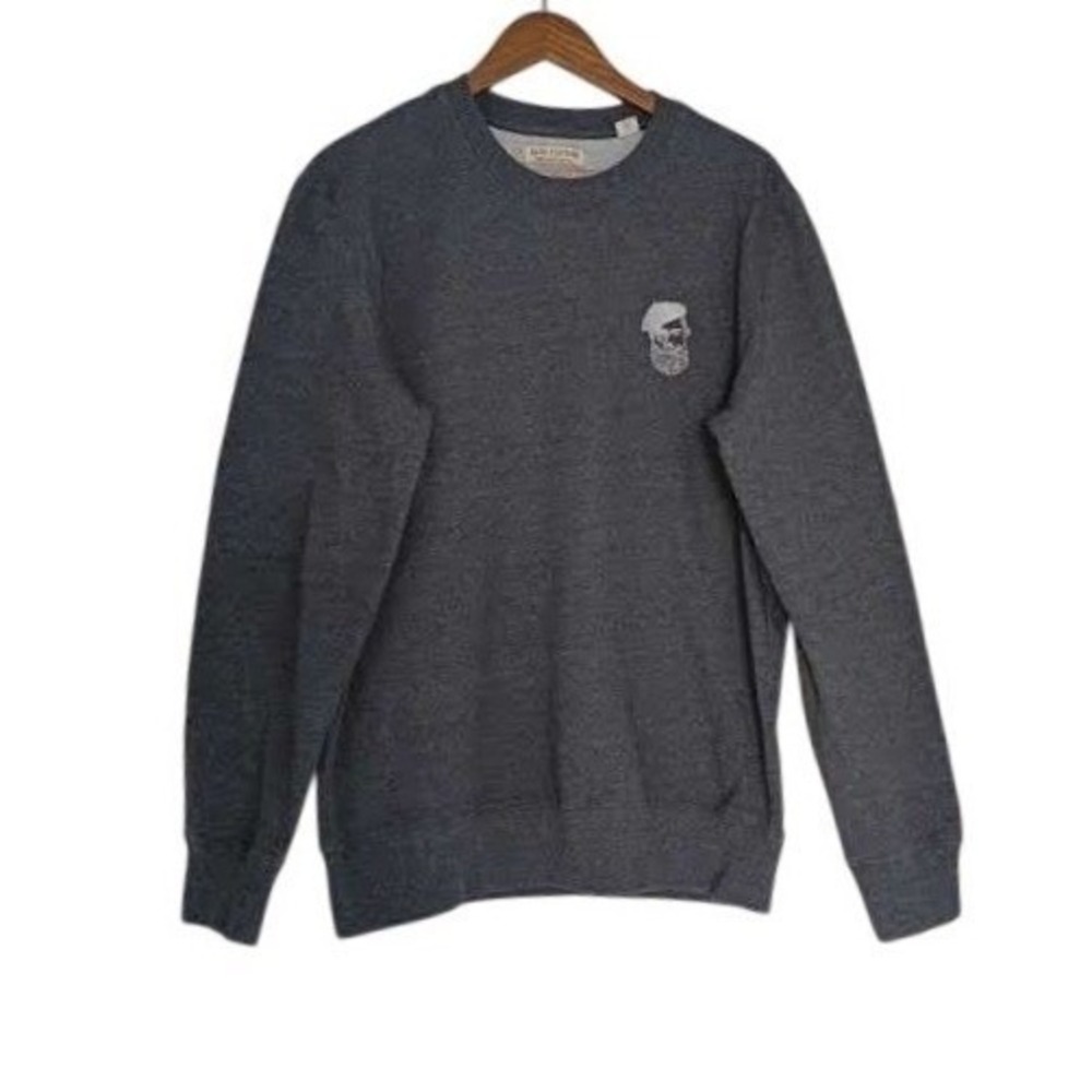 Katxi Clothing Sweatshirt L Dark Gray Skull Graphic Recycled Organic Cotton Euro